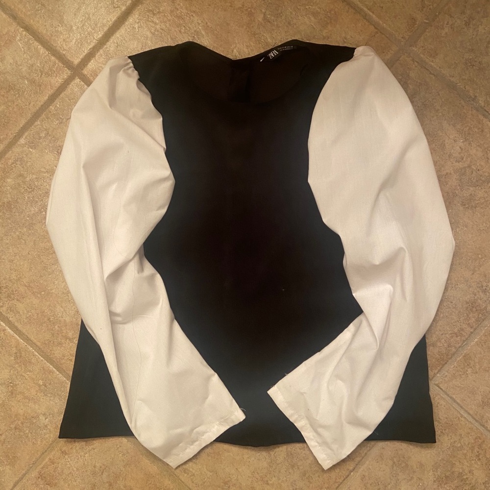 Zara Top with puff sleeve